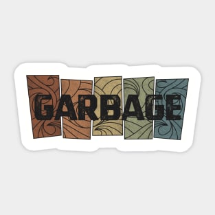 Garbage - Retro Pattern Sticker